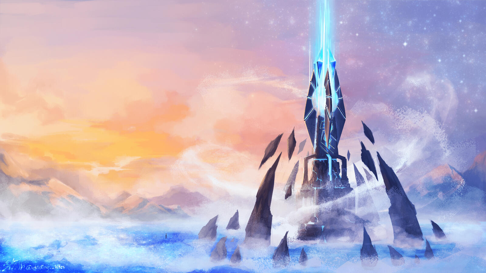 Original worldbuilding illustration, part of my senior thesis