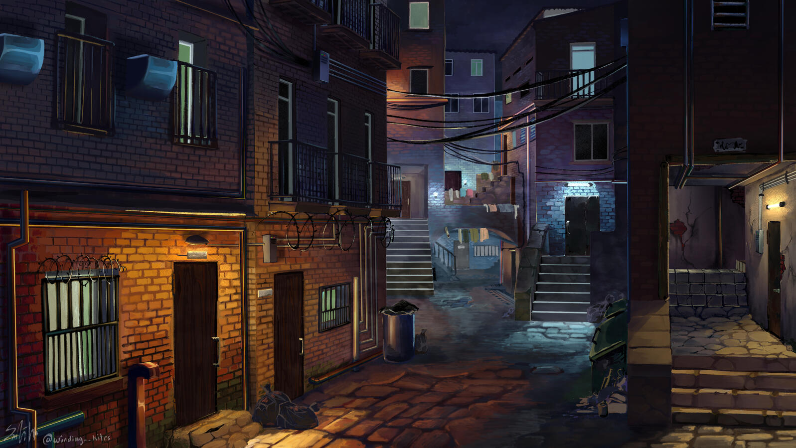 Worldbuilding illustration for an original story, part of my senior thesis