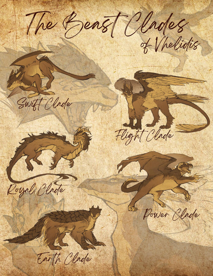 Bestiary of beast designs for an independent project